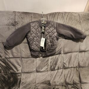 Kids Quilted Gray Jacket